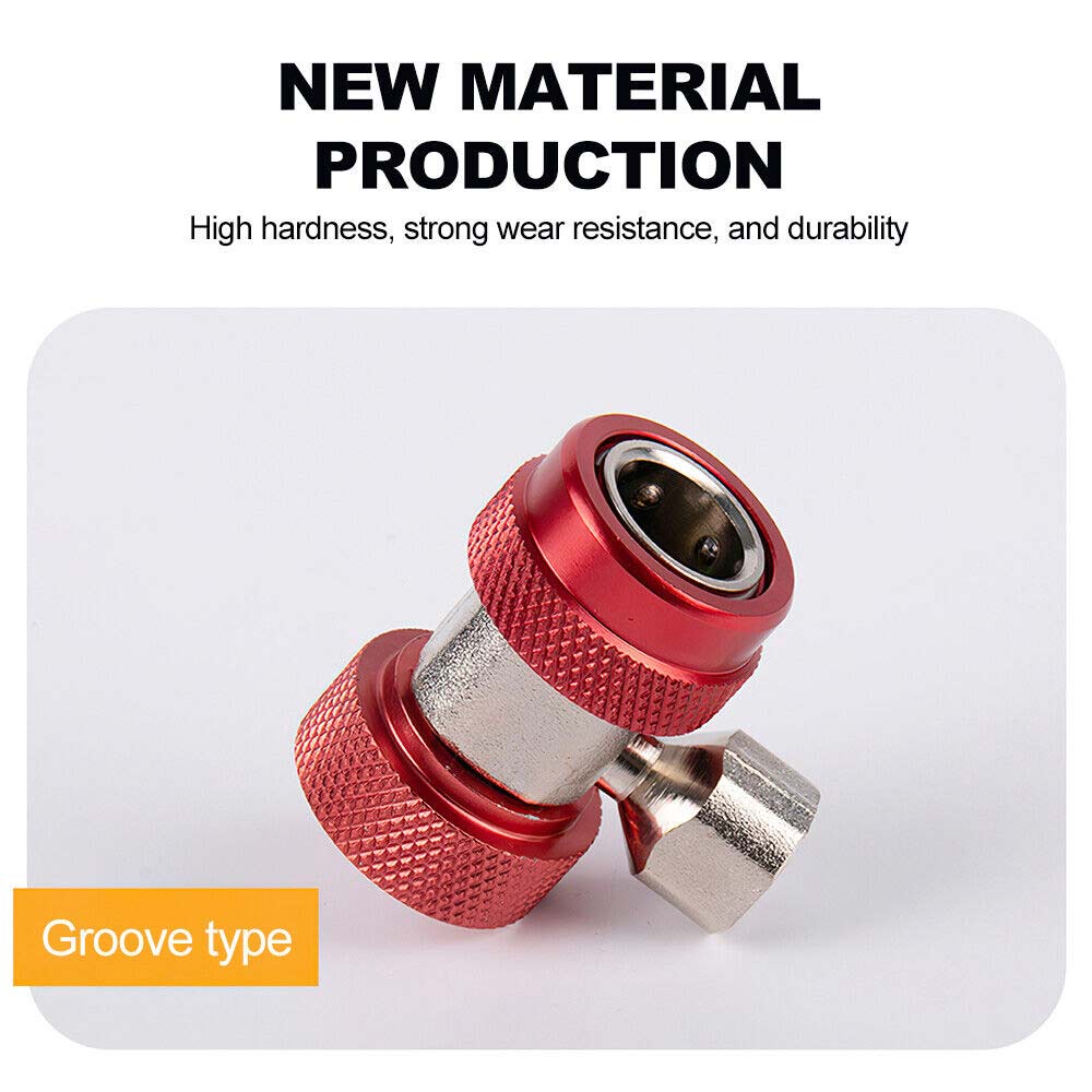2pcs R134A A/C Air Condition Coupler Adapter High Low Manifold Gas Connector