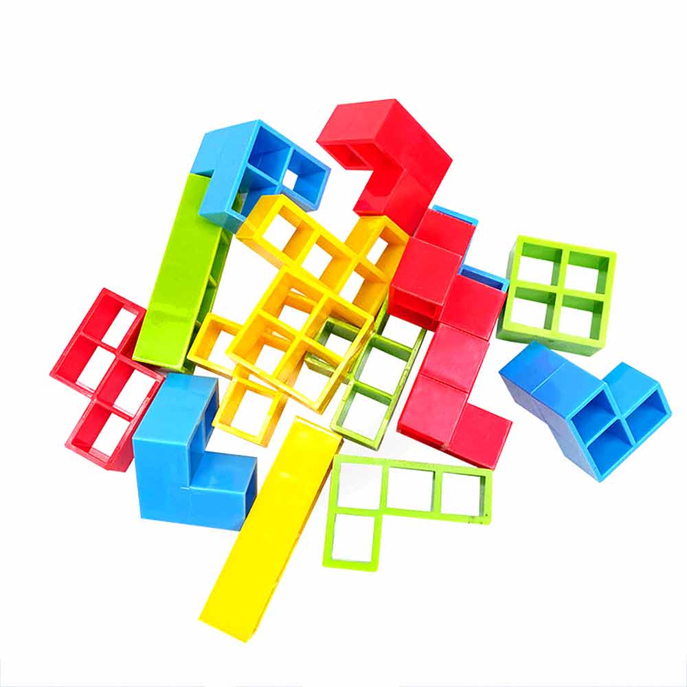 48Pcs Tetra Tower Balance Stacking Blocks Game Team Toys Gifts for Kids Adults