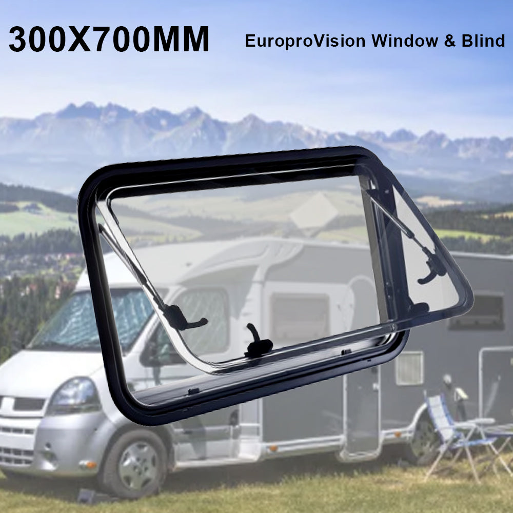 RV caravan 300*700mm push out window locking handle with strut attachment