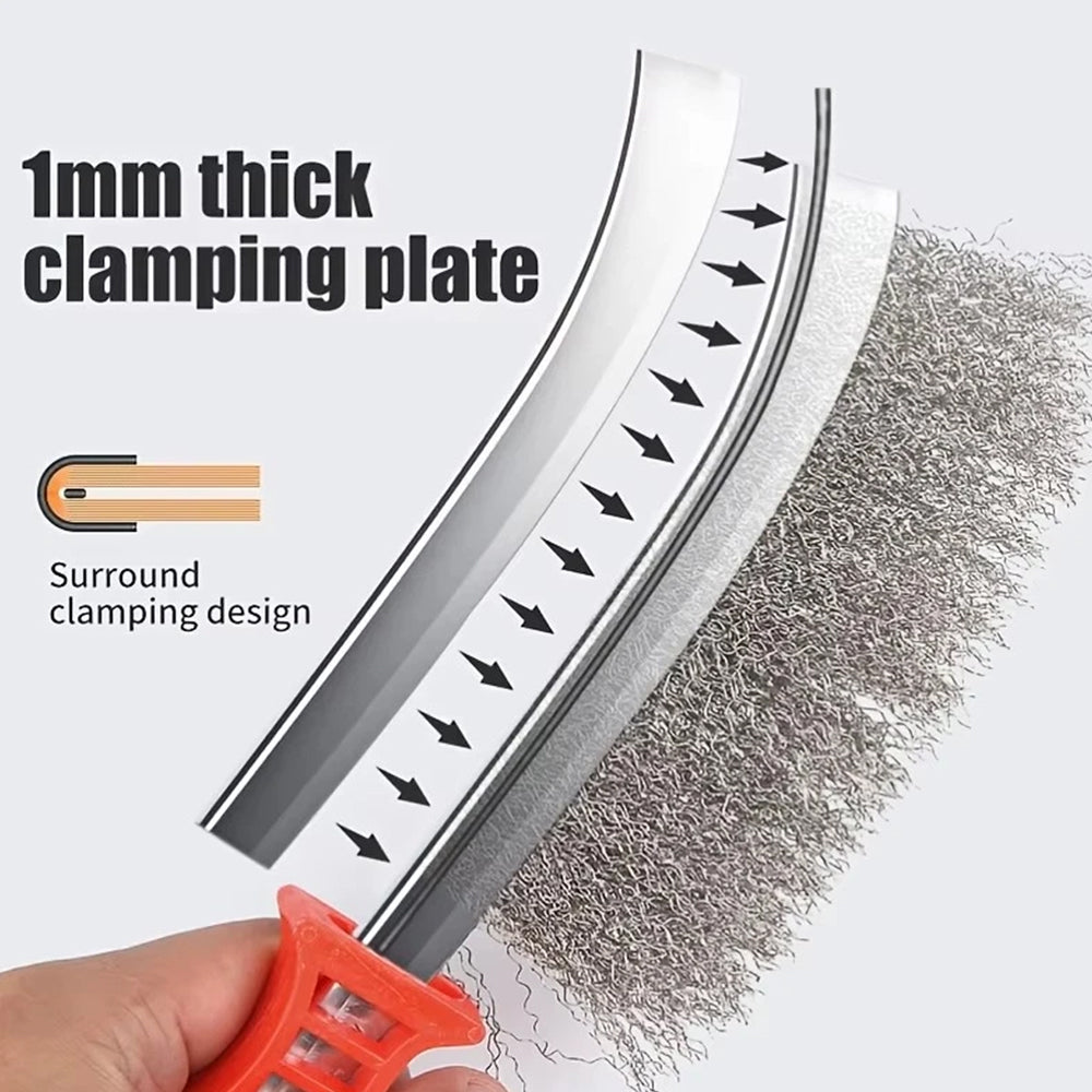 Heavy-Duty Brass-Coated Steel Wire Hand Brush – Efficient Rust, Paint & Metal Removal Tool