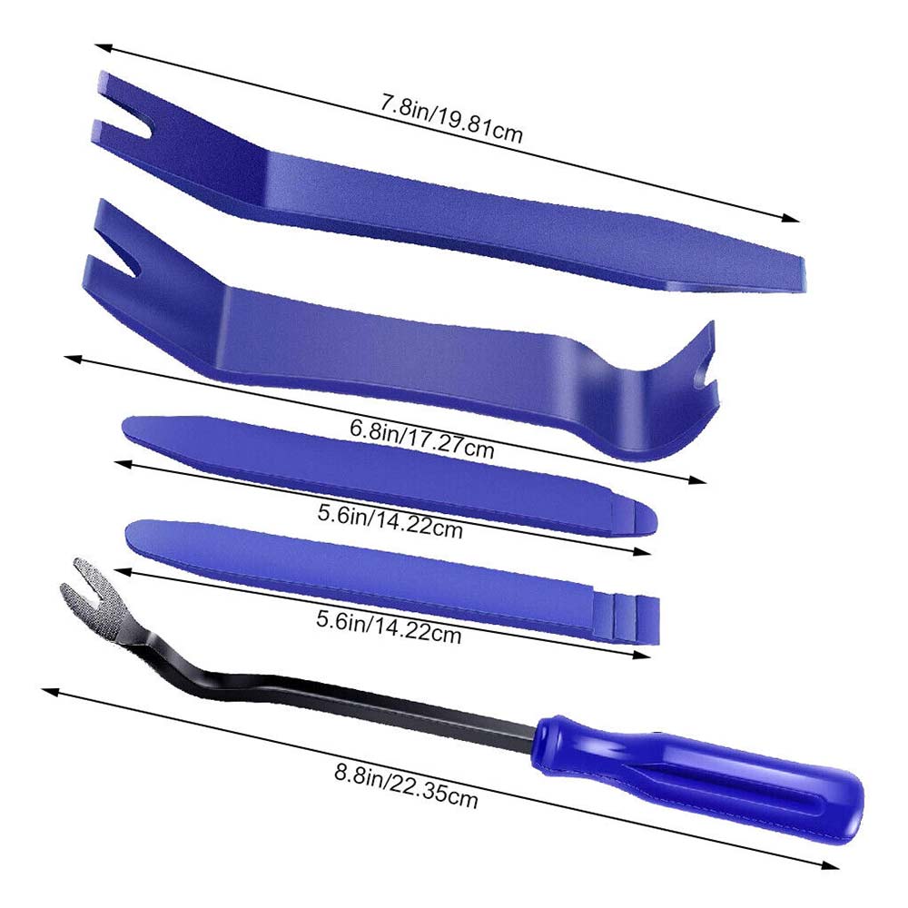 5Pack Car Trim Removal Tool Auto Hand Tools Pry Bar Dash Panel Door Interior Kit