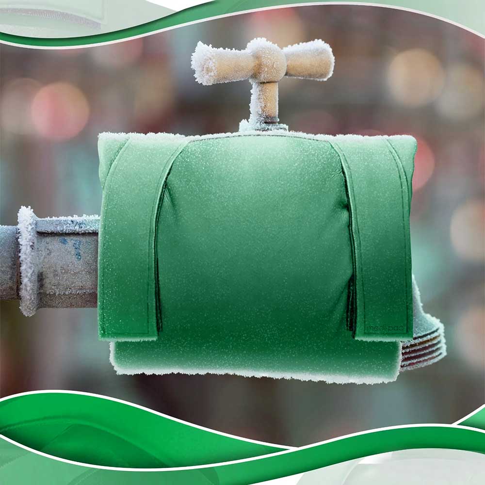 2-Pack Green Outdoor Tap Cover - Insulated Frost Protector & Weather Jacket