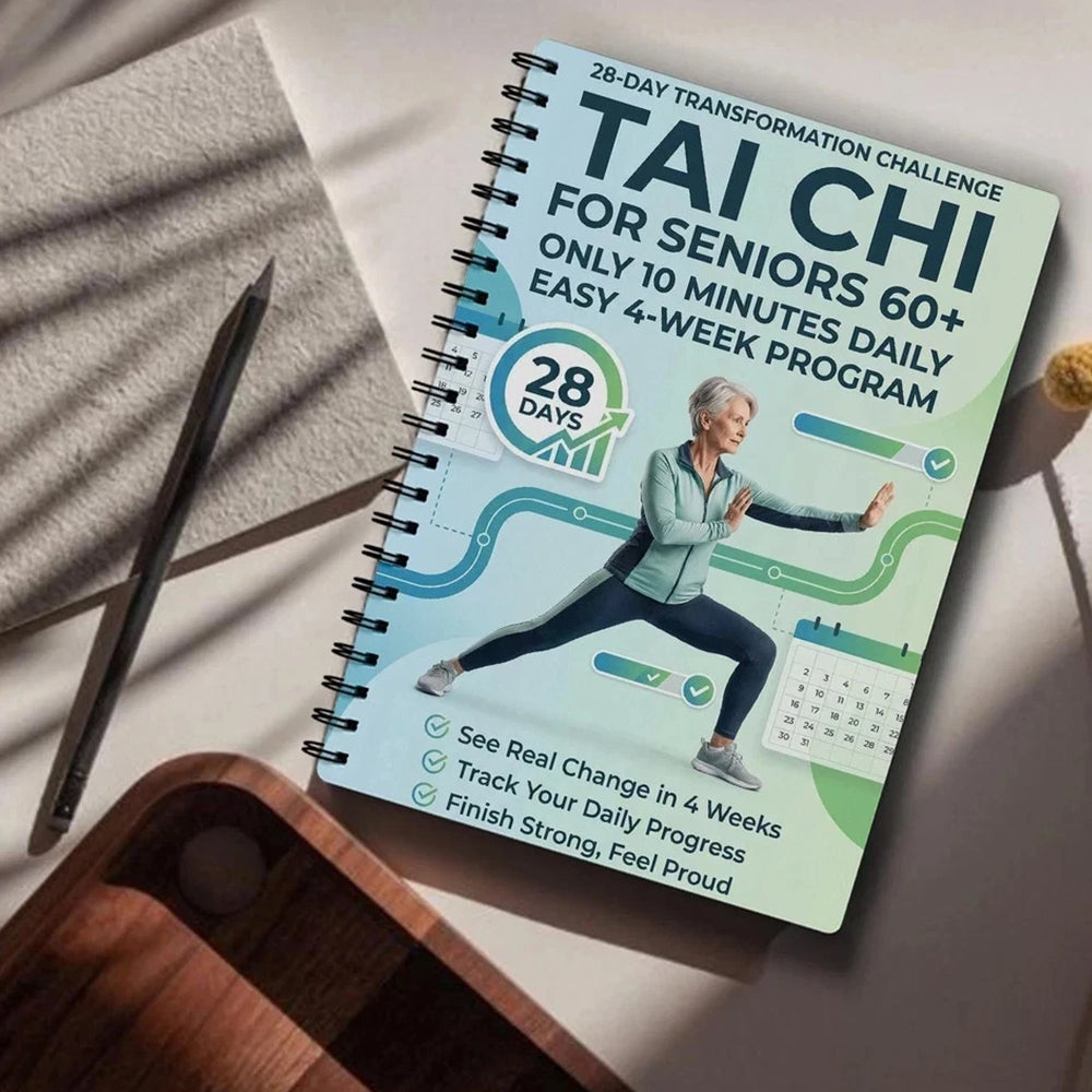 Tai Chi Practice Book – Spiral-Bound Daily Exercises for Seniors & Beginners