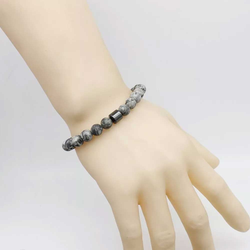 8mm Magnetic Anti-Smoking Bracelet – Natural Stone Cessation Aid for Positive Energy & Craving Relief