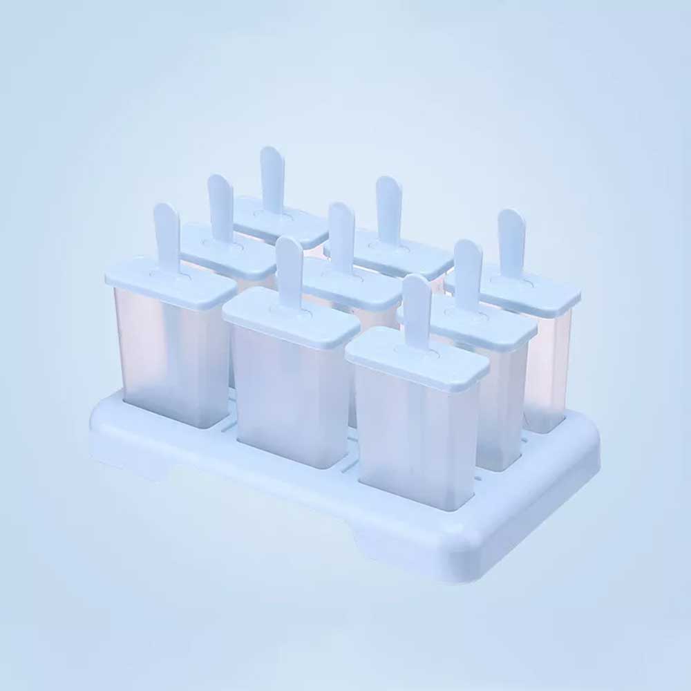 9 Cell Frozen Ice Cream Diy Pop Mold Popsicle Maker Lolly Mould Tray Pan