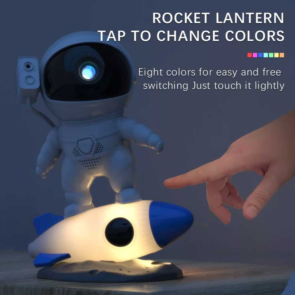 Rocket Astronaut Projection Light, Star Sky Galaxy Projector, 12 Galaxies Films