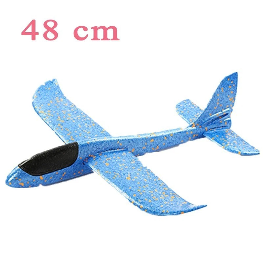 48cm Foam Glider Stunt Plane – Hand Thrown Outdoor Toy with Head Light