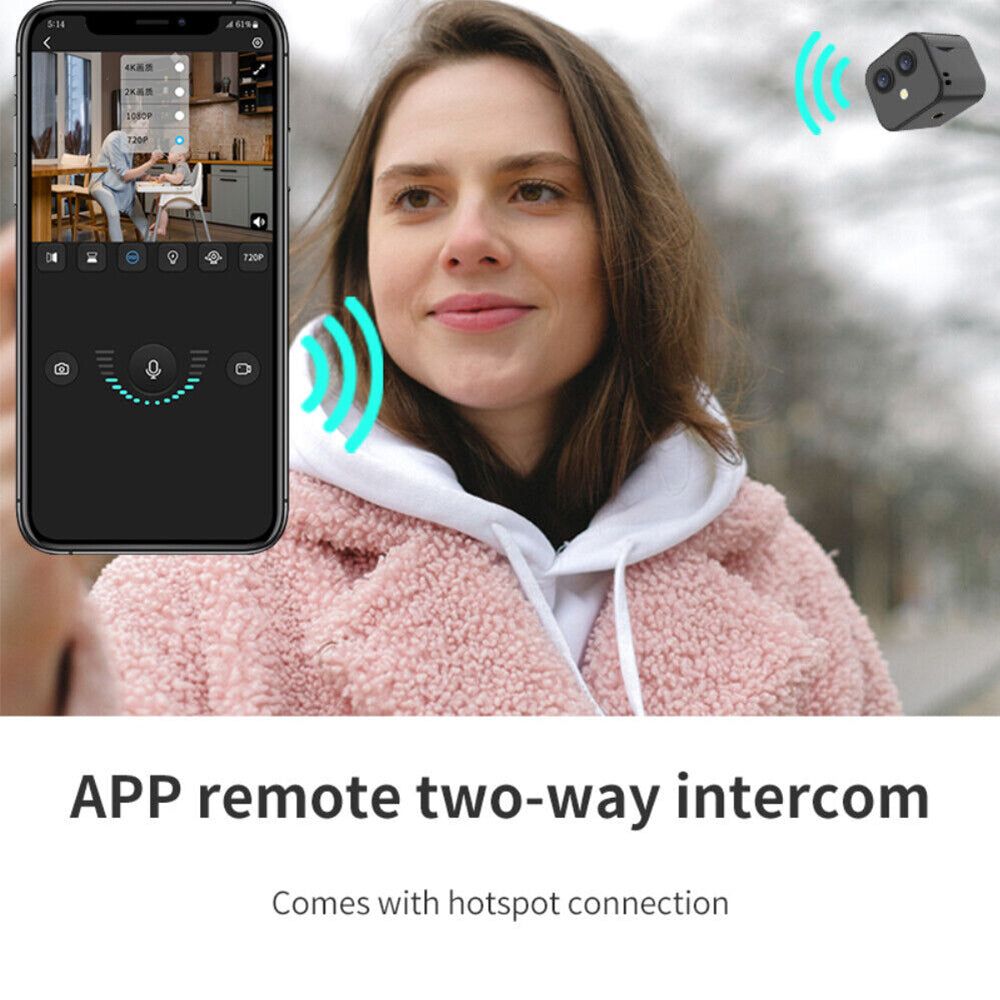 Mini 4K HD Wifi Wireless IP Hidden Spy Camera Security Night Network Monitor Cam