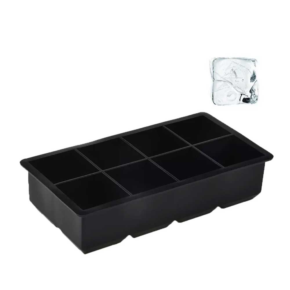 8 Grid Large Ice Ball Maker Whiskey Mould Big Mold Sphere Silicone Ice Cube Tray