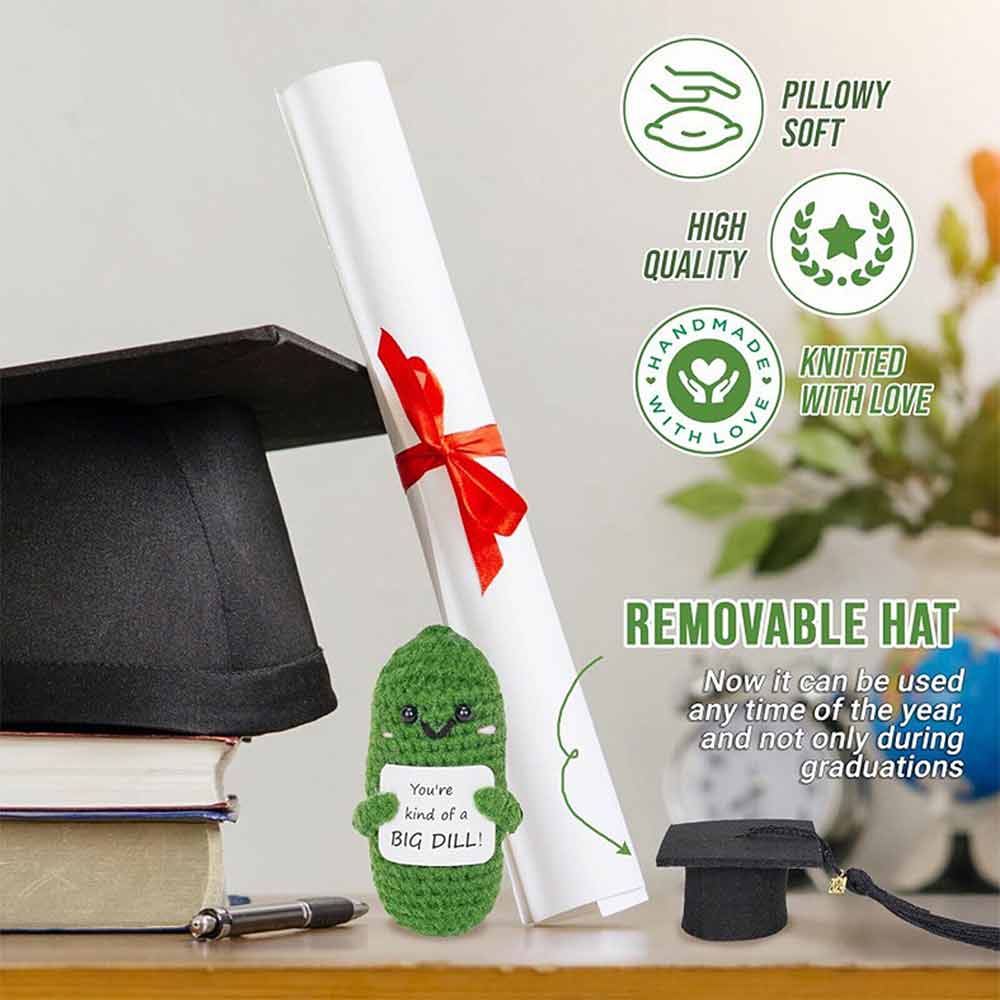 Handmade Graduation Gift Emotional Support with Graduation Hat Handmade Crochet