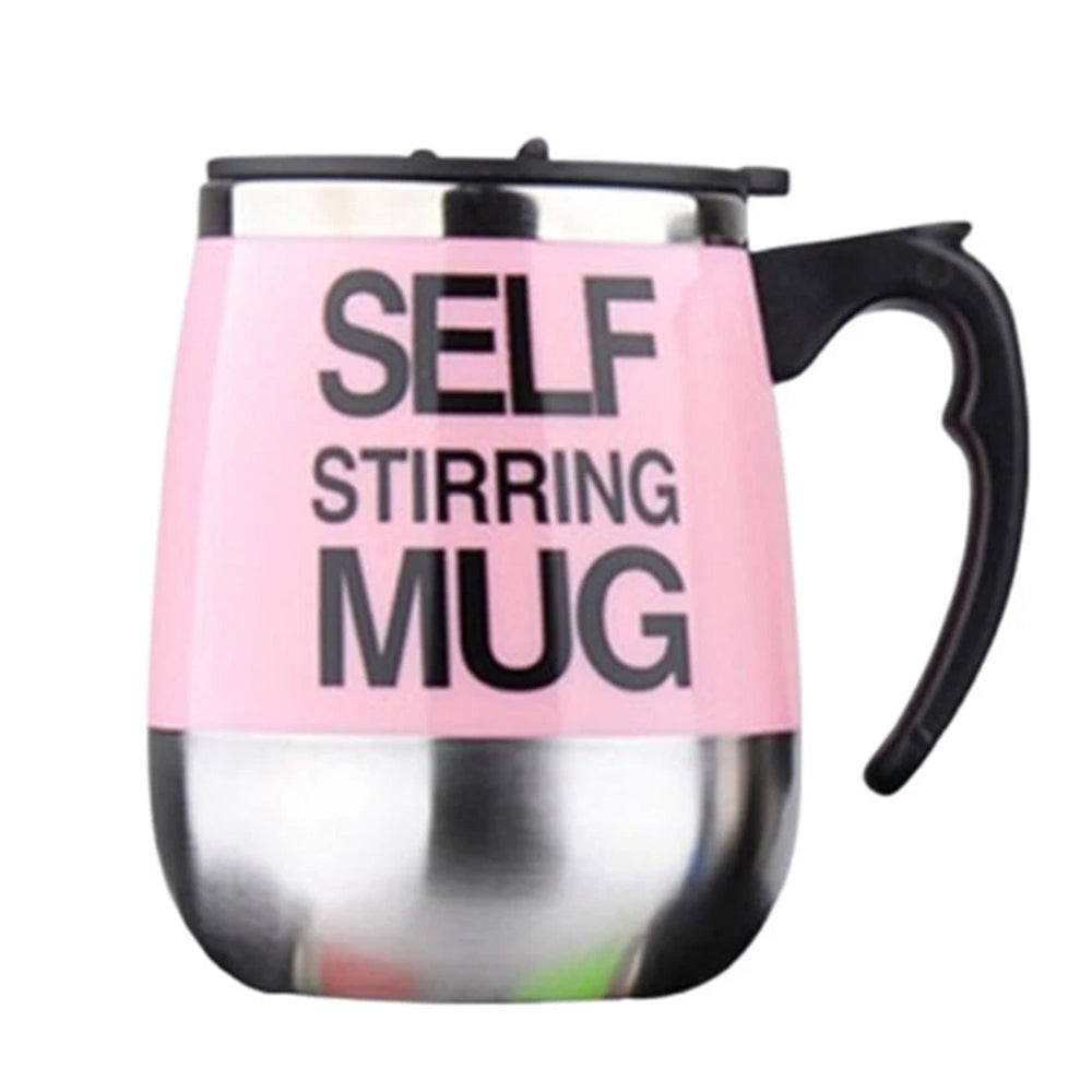 Self-Stirring Travel Mug - Automatic Mixing Cup for Coffee, Milk Tea, Protein Shakes & More