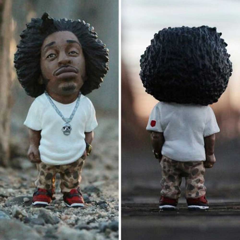 10cm Resin Small Pop-Rapper Star Tupac Figure Cool Hip Hop Guy Desktop Statue