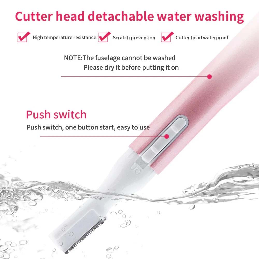 Electric Eyebrow Trimmer & Facial Hair Remover - Portable Shaver for Women