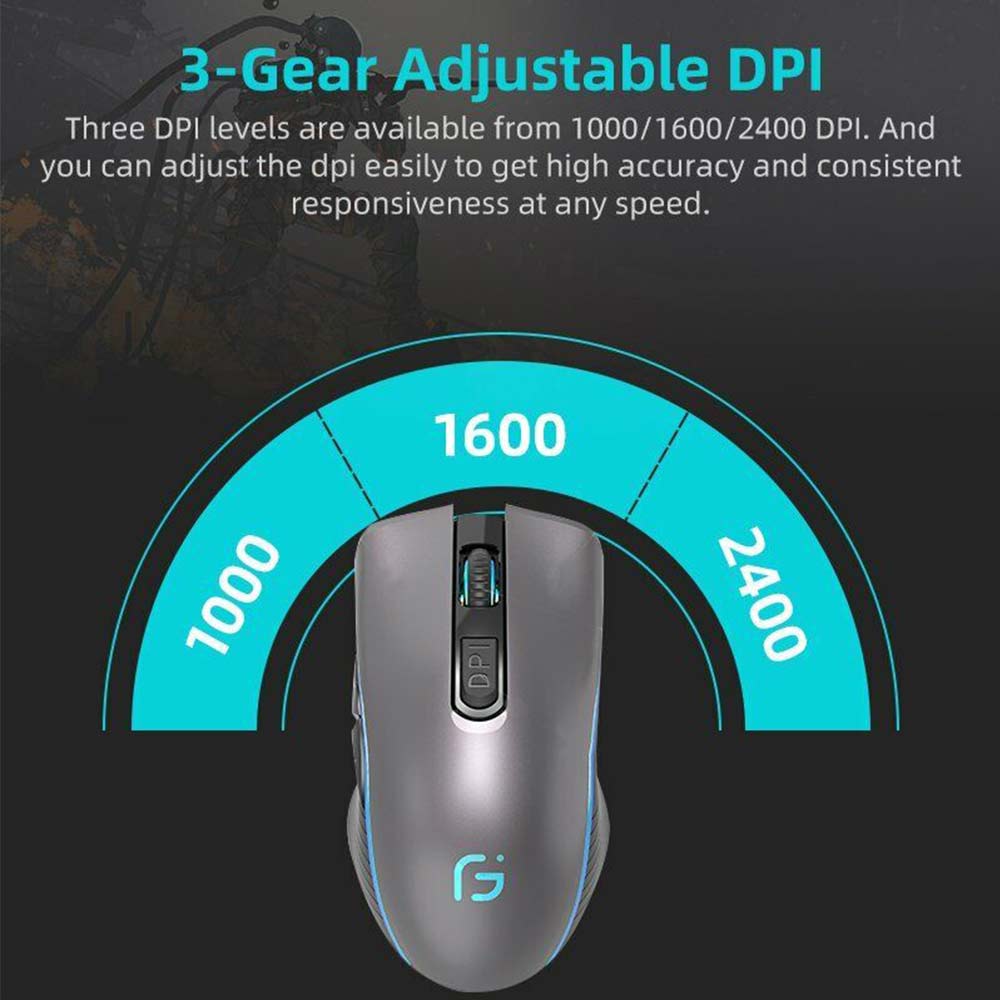 Single/Dual Model 2.4G Wireless Bluetooth Mouse Rechargeable Dual Mode Silent