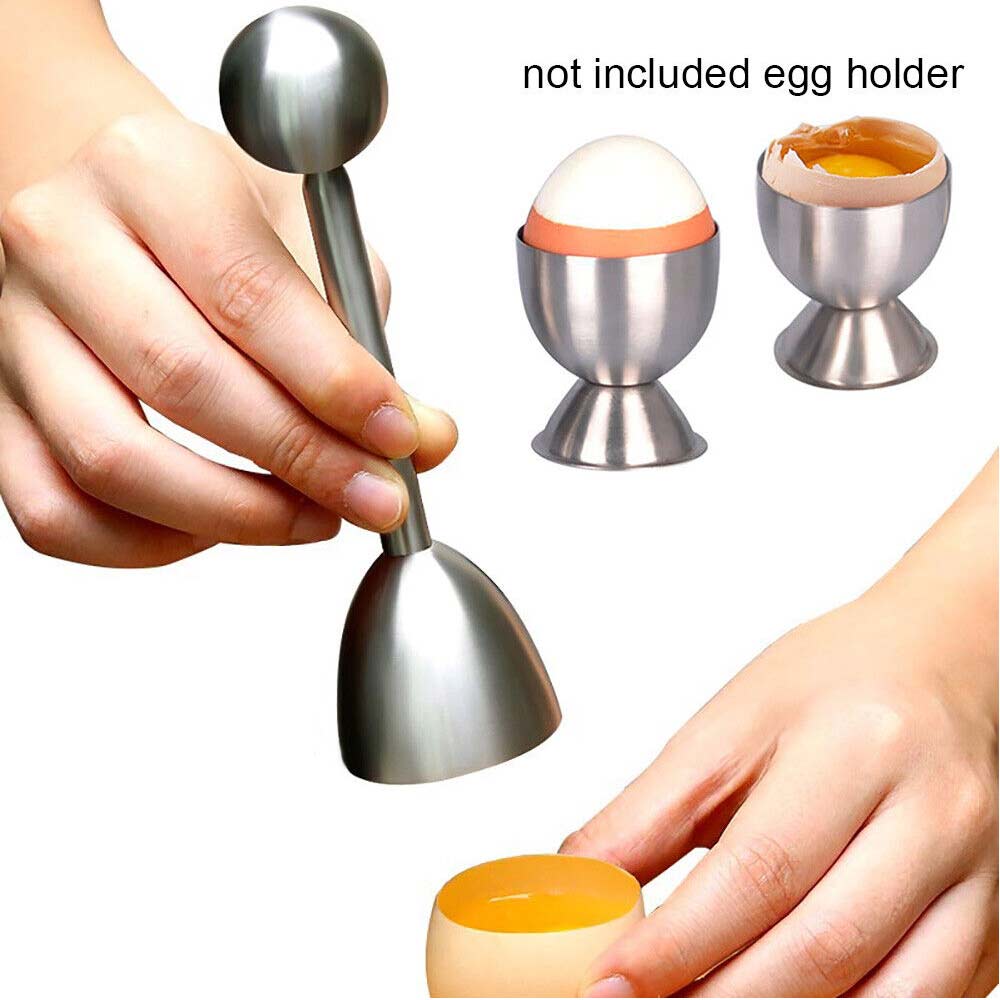 1X Stainless Steel Egg Shell Opener Cutter Cracker Boiled Egg Topper Separator