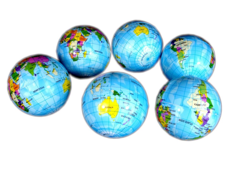 12-Pack Stress-Relief PU Soft Map Balls – 6.3cm Foam Stress Relief Balls