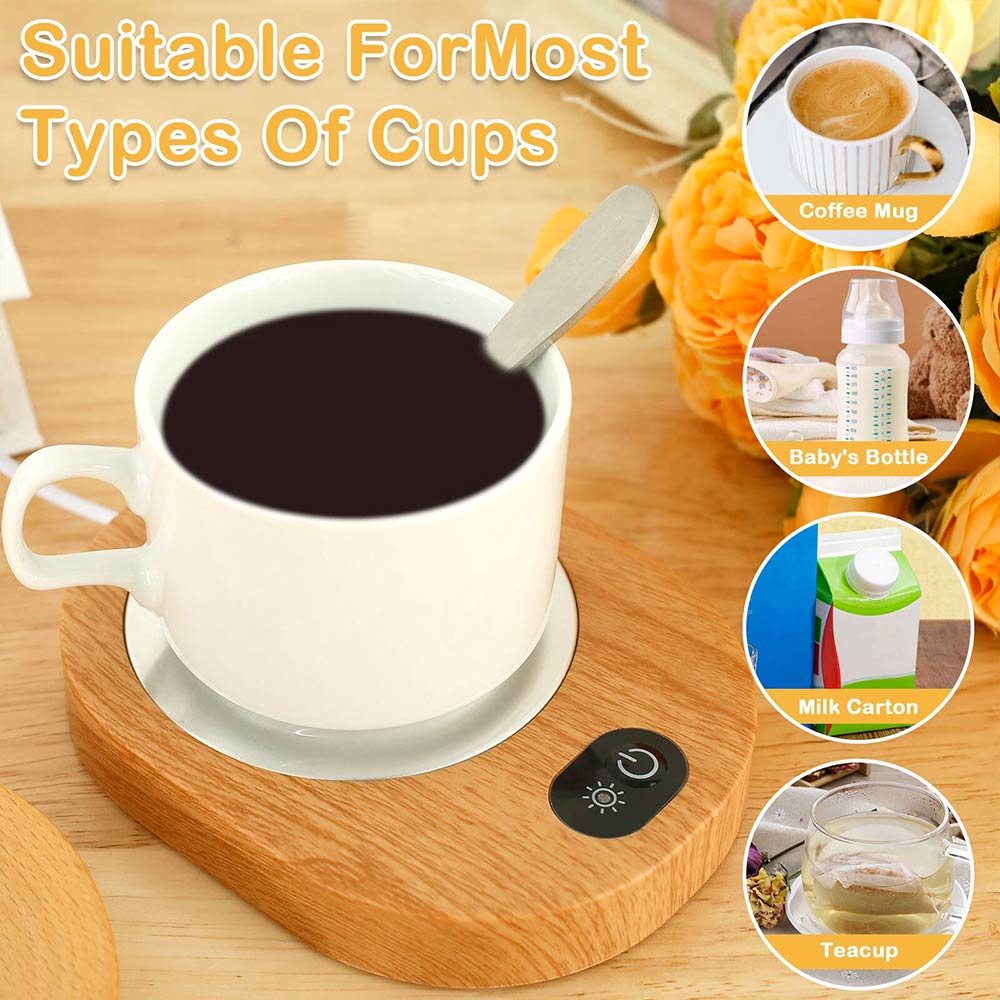 USB Heating Coaster Warmer Smart Electric Milk Coffee Tea Mug Cup Heater Pad(9X9CM)