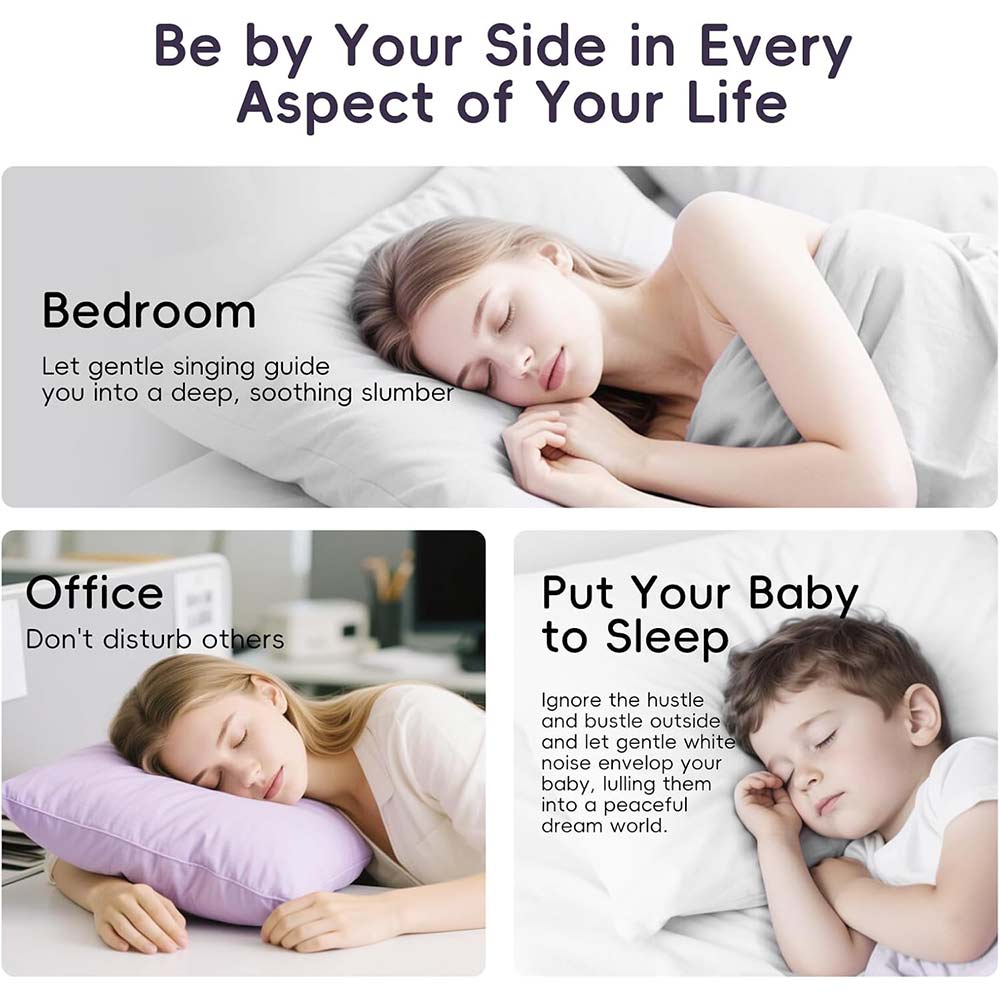 Under-Pillow Bone Conduction Speaker – 3 Modes, Timer, Remote, White Noise