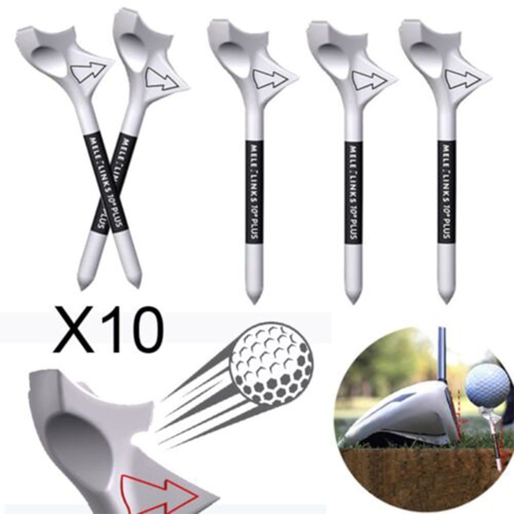 10 Degree Golf Tees Increases Speed Stand Balls Support Base Golf Holder 10pcs