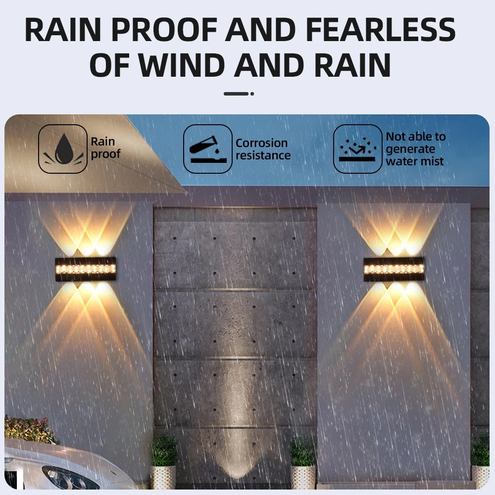 Modern LED Wall Light – IP65 Waterproof 10W Up/Down Sconce for Garden/Patio