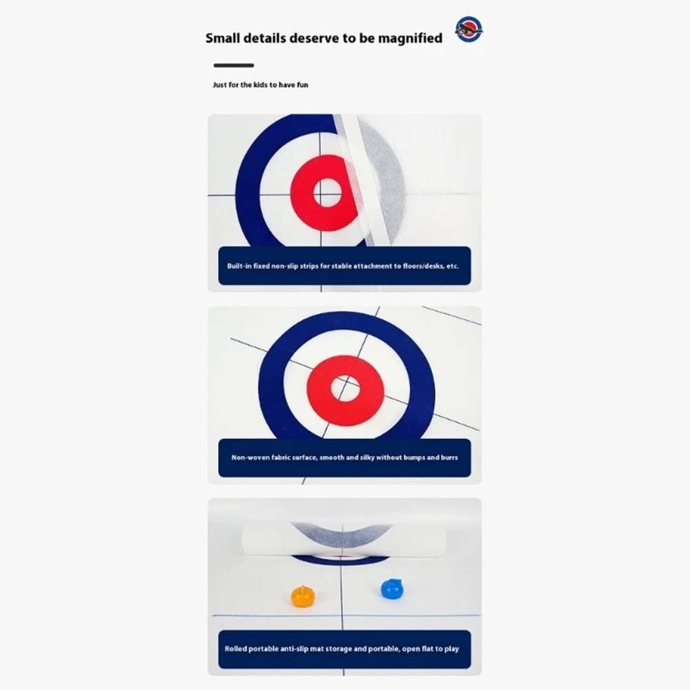 Tabletop Curling Game – Compact Indoor Sports Game for Family & Friends
