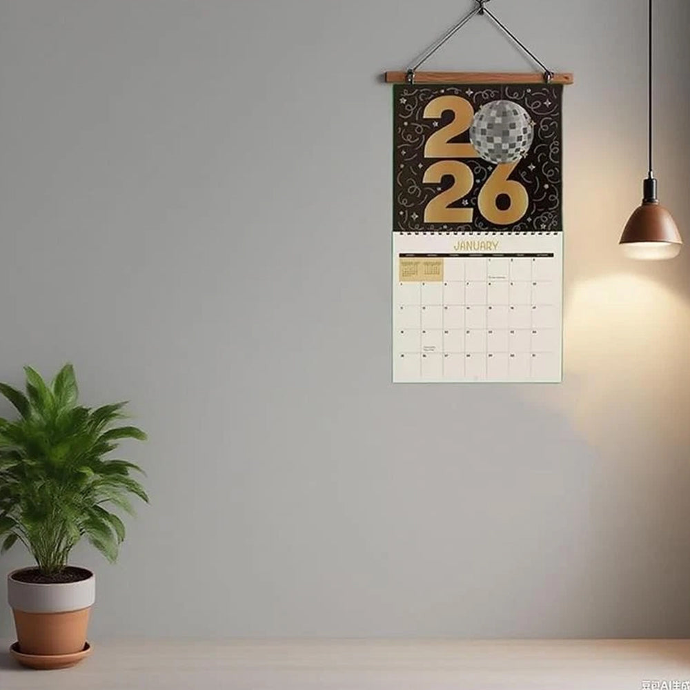 2026 DIY Diamond Painting Wall Calendar Kit – 12-Month Sparkling Art Calendar