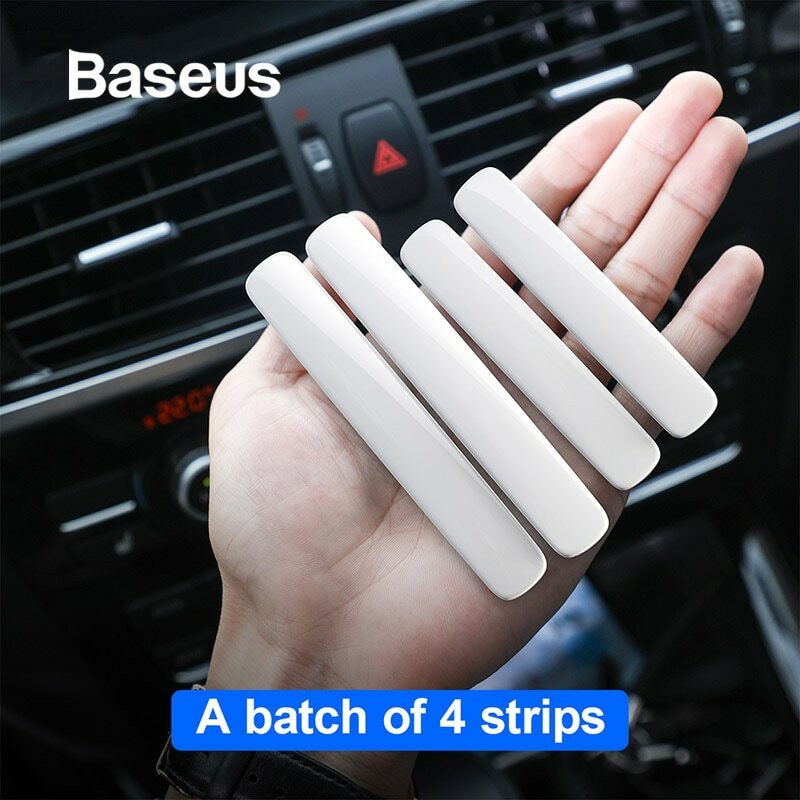 4-Pack Car Door Edge Strip – Anti-Scratch Protector, Premium Plating, Strong 3M Backing