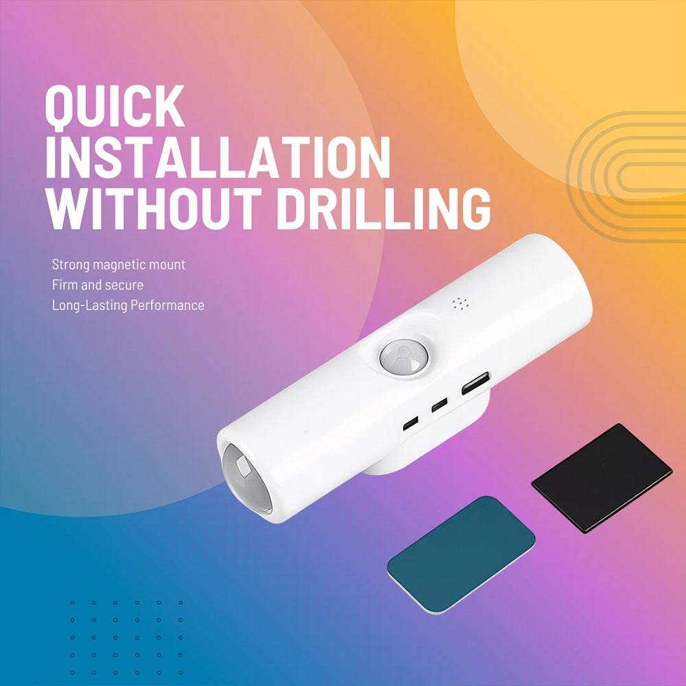 Smart Magnetic RGB LED Night Light - Motion Sensor USB-C Rechargeable Ambient Lamp