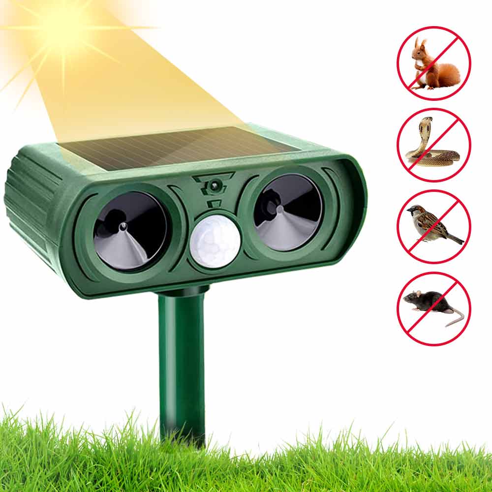 1PC Solar Ultrasonic Animal & Pets Repeller Motion Sensor Bird Rat Possum Repellent