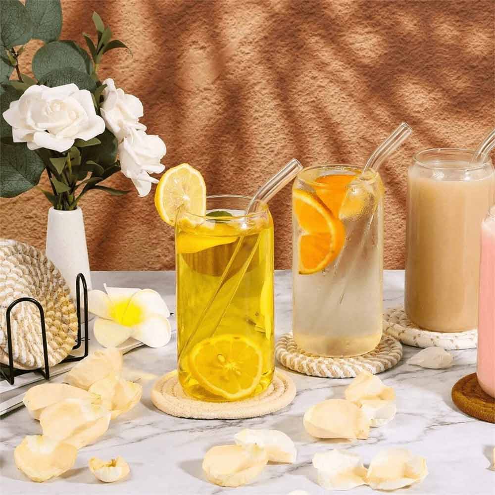 8-Piece Cup Coaster Set – Non-Woven Heat Resistant Mat with Non-Slip Iron Frame