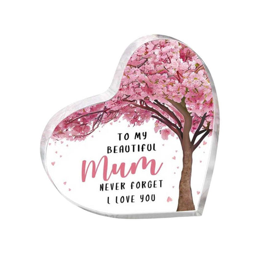 Love Heart acrylic Decor Gift to Mom Mother's Gift 10X10CM