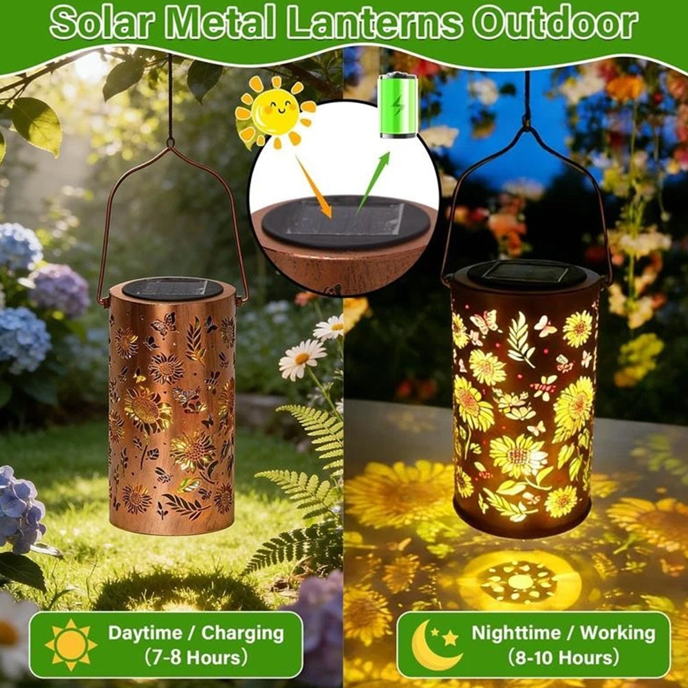Sunflower Solar Lantern – Outdoor Waterproof Hanging Light for Garden, Yard & Patio