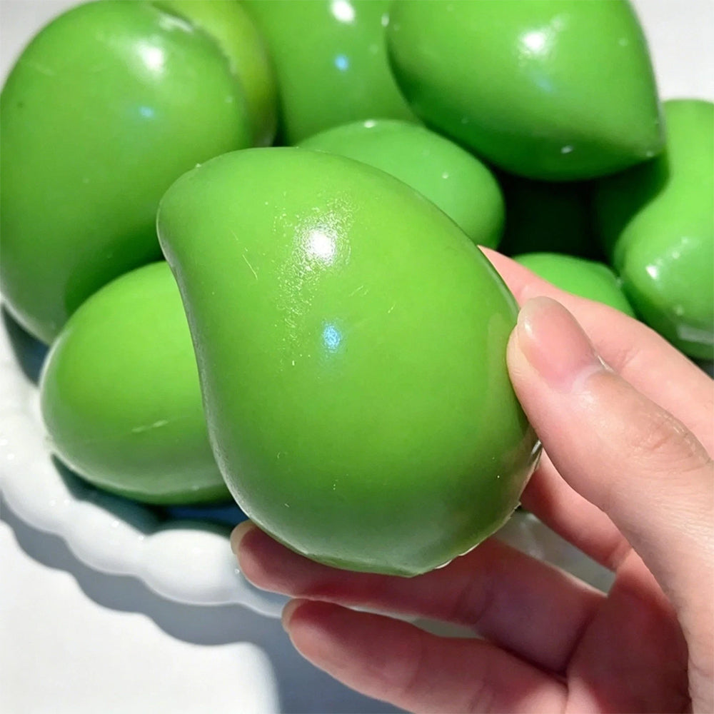 2PCS Squishy Mango Fidget Toy – Color Changing Stress Ball, Handmade ASMR Sensory Gift