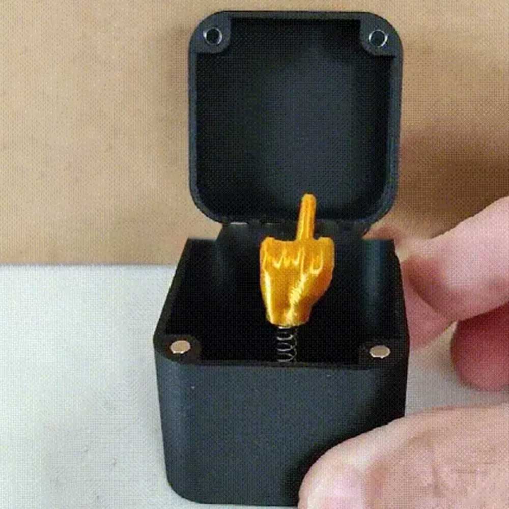 Middle Finger Surprise Gift Box, Christmas Novelty Fun Prank Toy Xmas Gift Funny