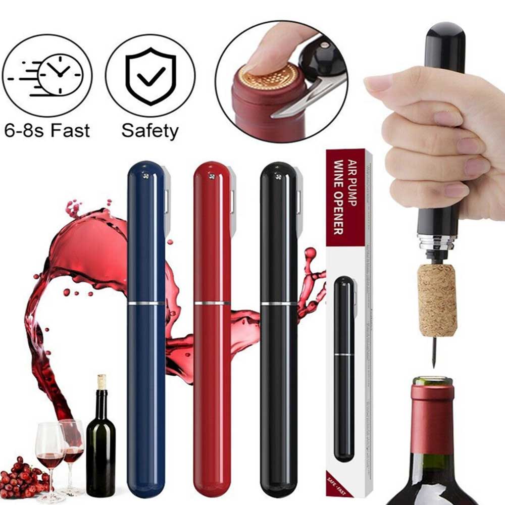 Wine Air Pressure Pump Bottle Opener Pen-shaped Corkscrew,Easy Cork Remover Tool