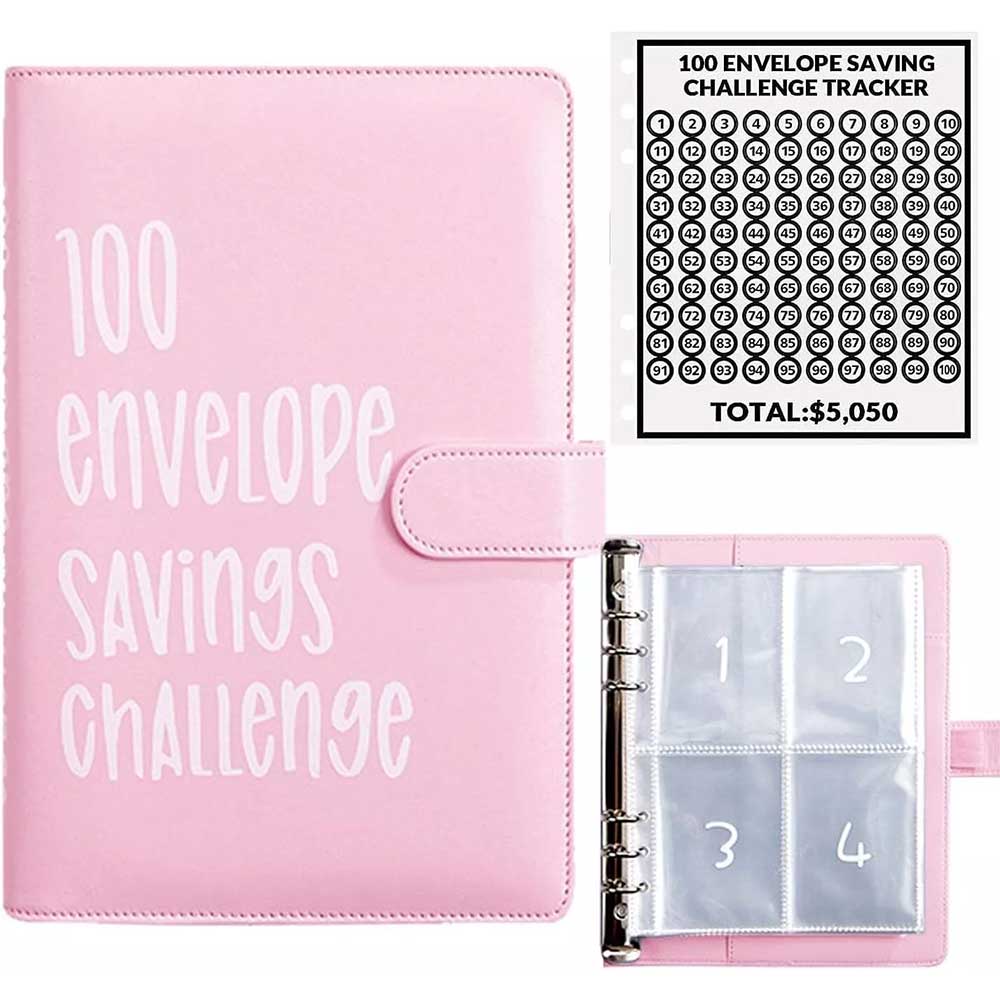 100 Envelope Challenge Budget Planner A5 Money Saving Cash Challenge Book