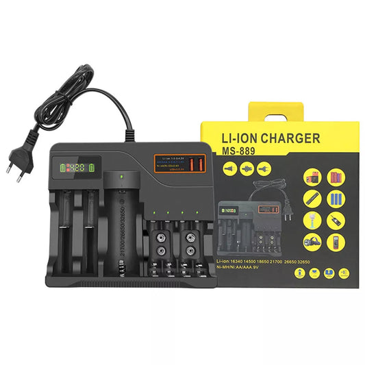 LCD Smart Battery Charger For AAA AA 9V Ni-MH Ni-CD Rechargeable Batteries