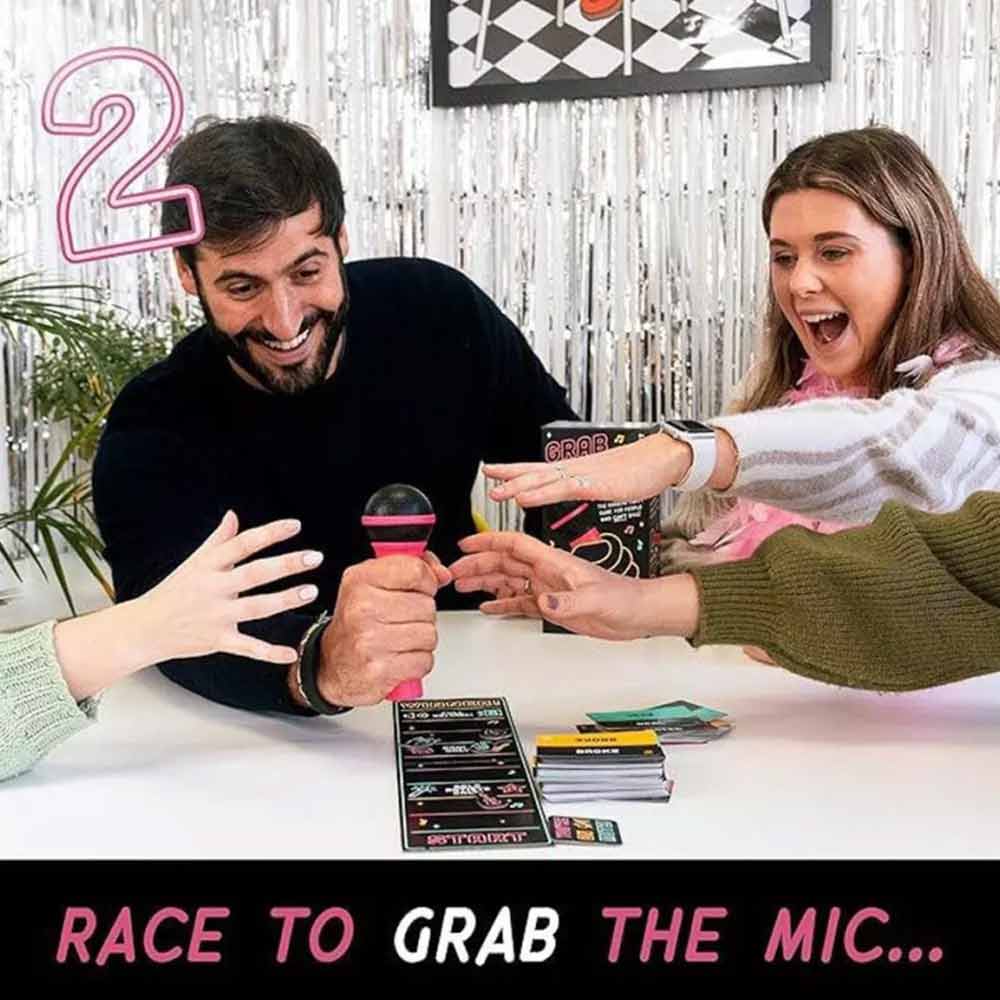 Grab The Mic Lucky Egg Exciting Grab The Mic Family Game 4 People Who Can't Sing