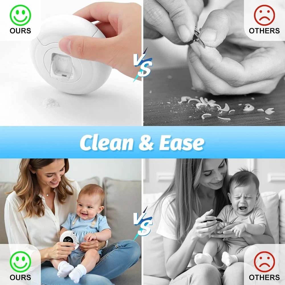 Electric Nail Clippers & File - Automatic Trimmer Cutter Rechargeable with Light