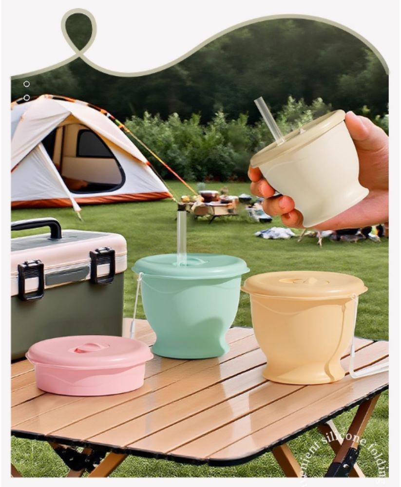 Collapsible Silicone Cup – Portable Folding Travel Cup for Camping Hiking