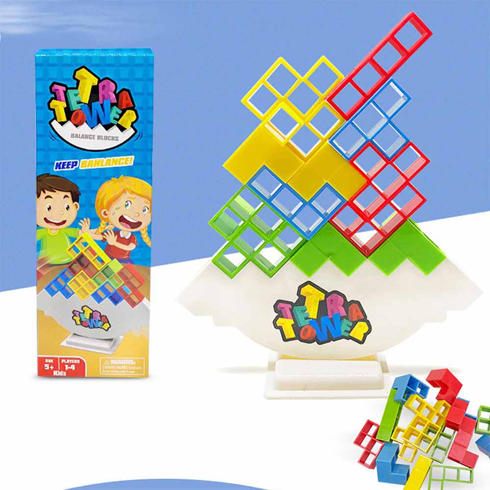 48Pcs Tetra Tower Balance Stacking Blocks Game Team Toys Gifts for Kids Adults
