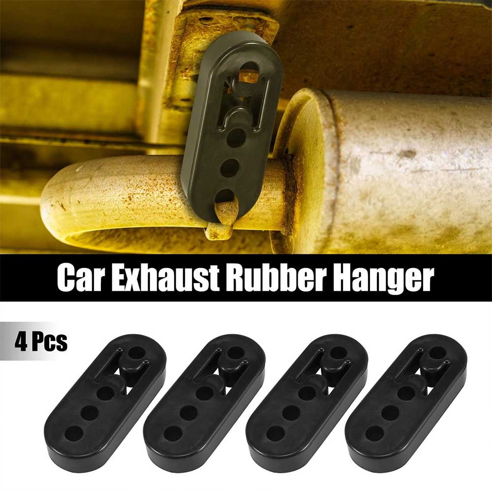 4PCS Car Exhaust Rubber Hangers - Heavy Duty Universal Pipe Mount Brackets