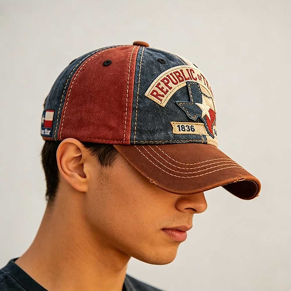 Lone Star Legacy Texas Republic Baseball Cap (1836-1845) Vintage Washed Texas Pride Hat Unisex Adjustable