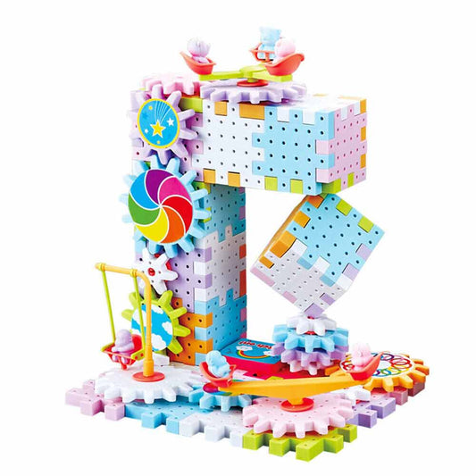 Educational Electric Gears Building Block Toys Creative Rotating STEM Toys Set for Boys Girls Kids