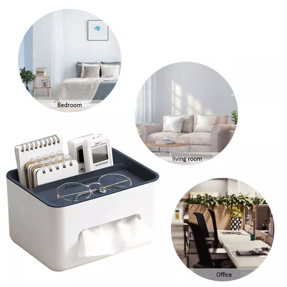 Rectangular Tissue Box Multifunctional Tissue Box Napkin Holder for Living Room