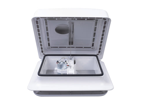 CARAVAN  SHOWER HATCH  320MM  12VOLT WITH FAN AND LED LIGHTS