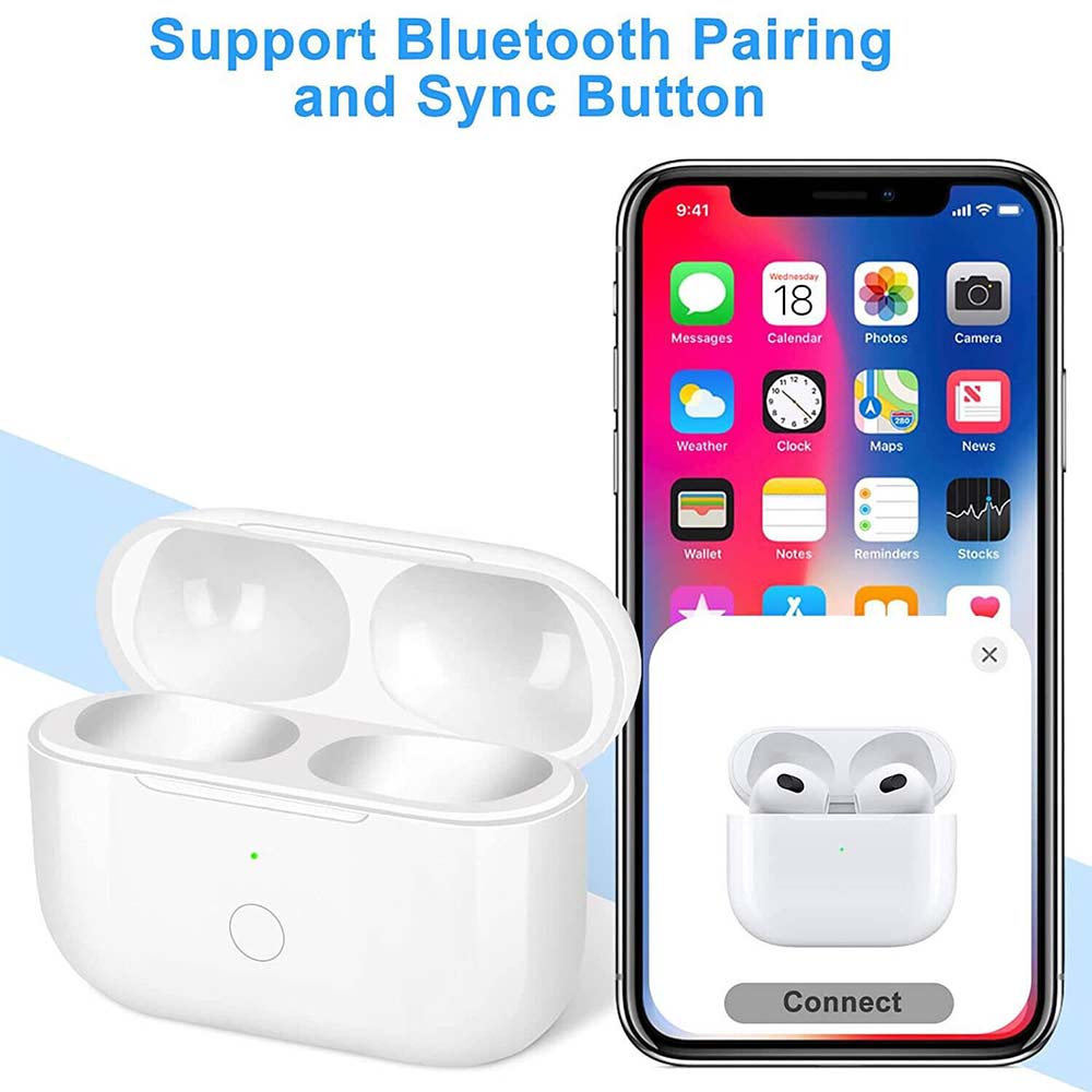 Replacement Wireless Charging Case for AirPods Pro 1 & 2 - Bluetooth Compatible