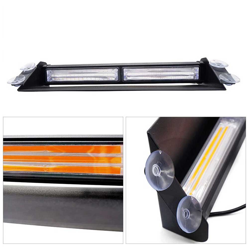 LED Warning Strobe Light Bar - 12V-24V Amber Flashing Roof Beacon for Recovery