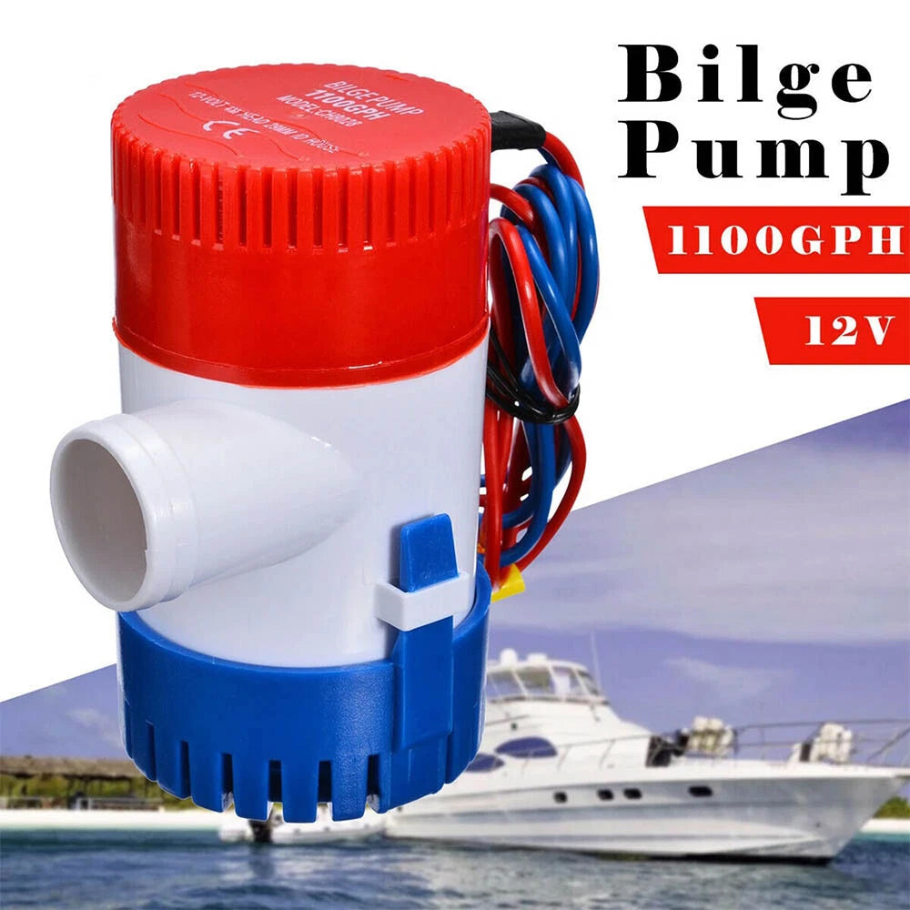 1100GPH 12V Electric Marine Bilge Pump Submersible Water Pump for Yacht Boat