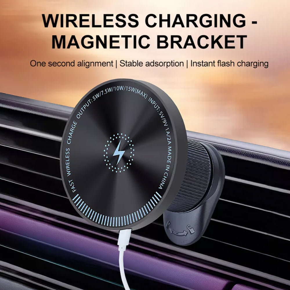 Magnetic Wireless Car Charger Mount Holder Car Mount Phone Holder for iPhone 15